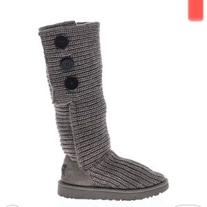 UGG Womens grey Knit Button Boots